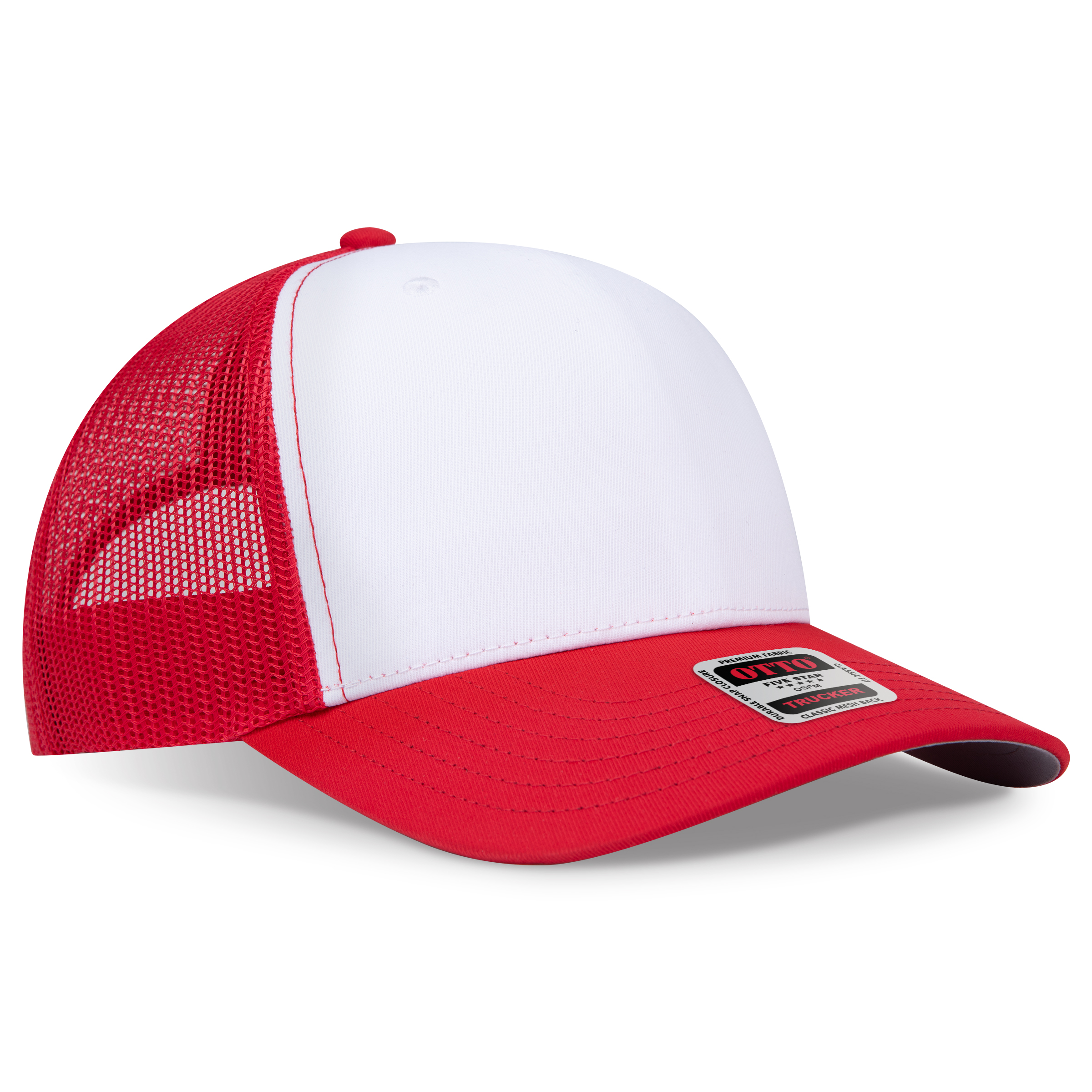 OTTO CAP® Seamless 6 Panel Mid Profile Mesh Back Trucker Hat 55
