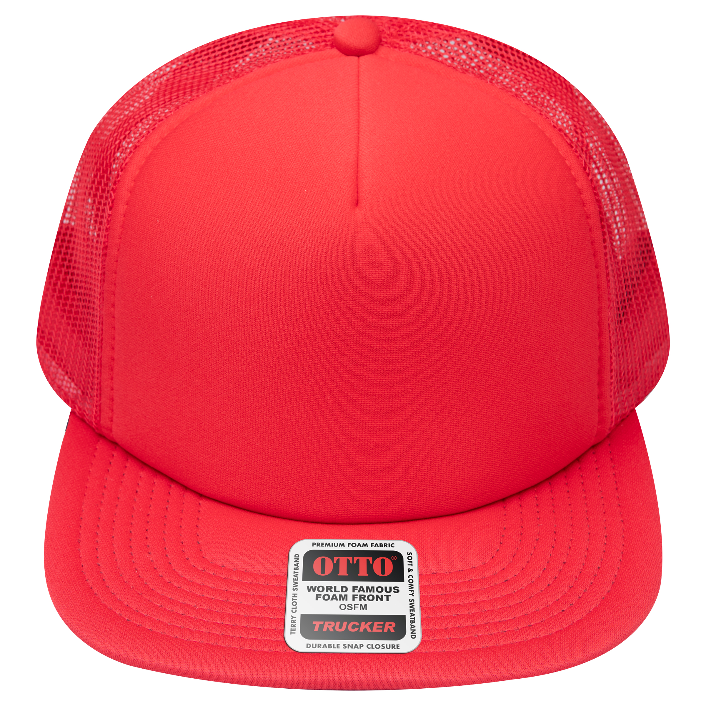 OTTO CAP® OTTO SNAP 5 Panel High Crown Mesh Back Trucker Snapback Hat 24