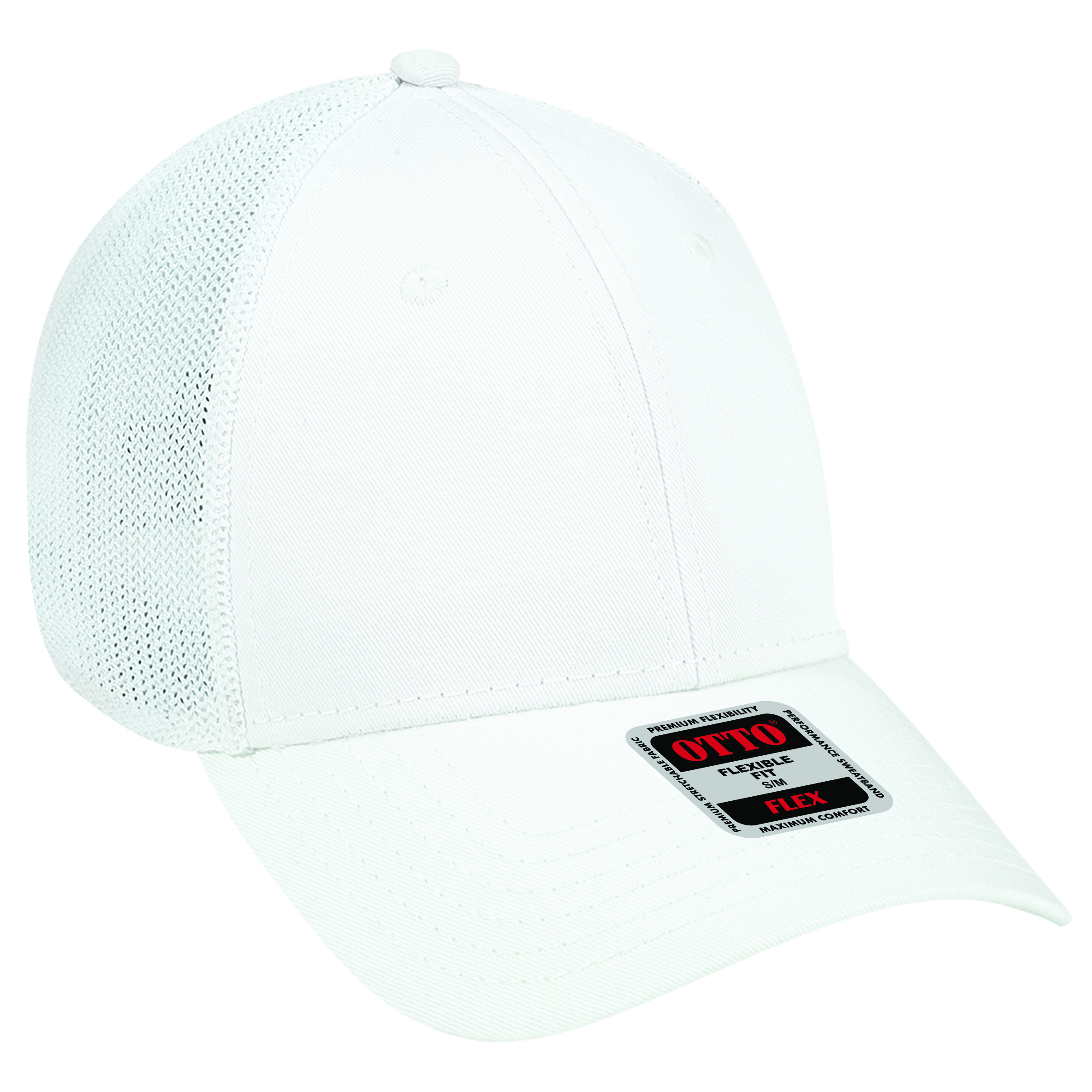 OTTO CAP® OTTO FLEX® Fitted 6 Panel Low Profile Mesh Back Trucker Hat 125