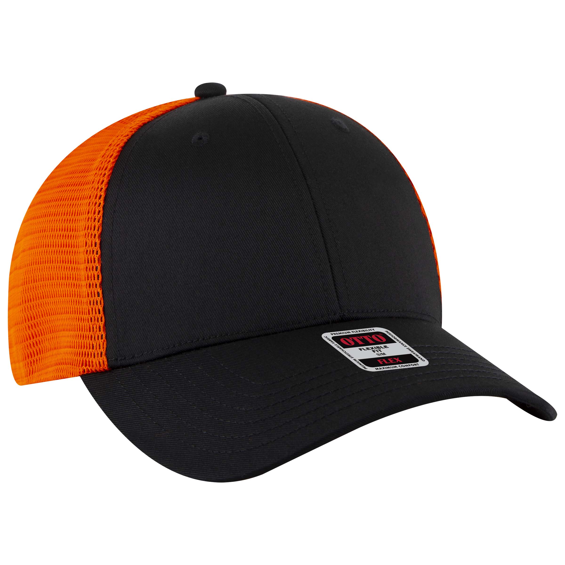 OTTO CAP® OTTO FLEX® Fitted 6 Panel Low Profile Mesh Back Trucker Hat 39