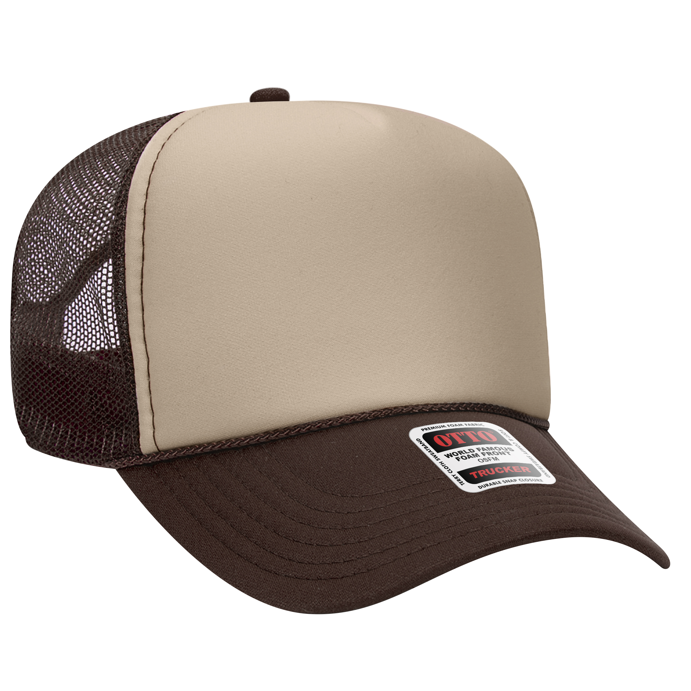 OTTO CAP® 5 Panel Mid Profile Mesh Back Trucker Hat 101