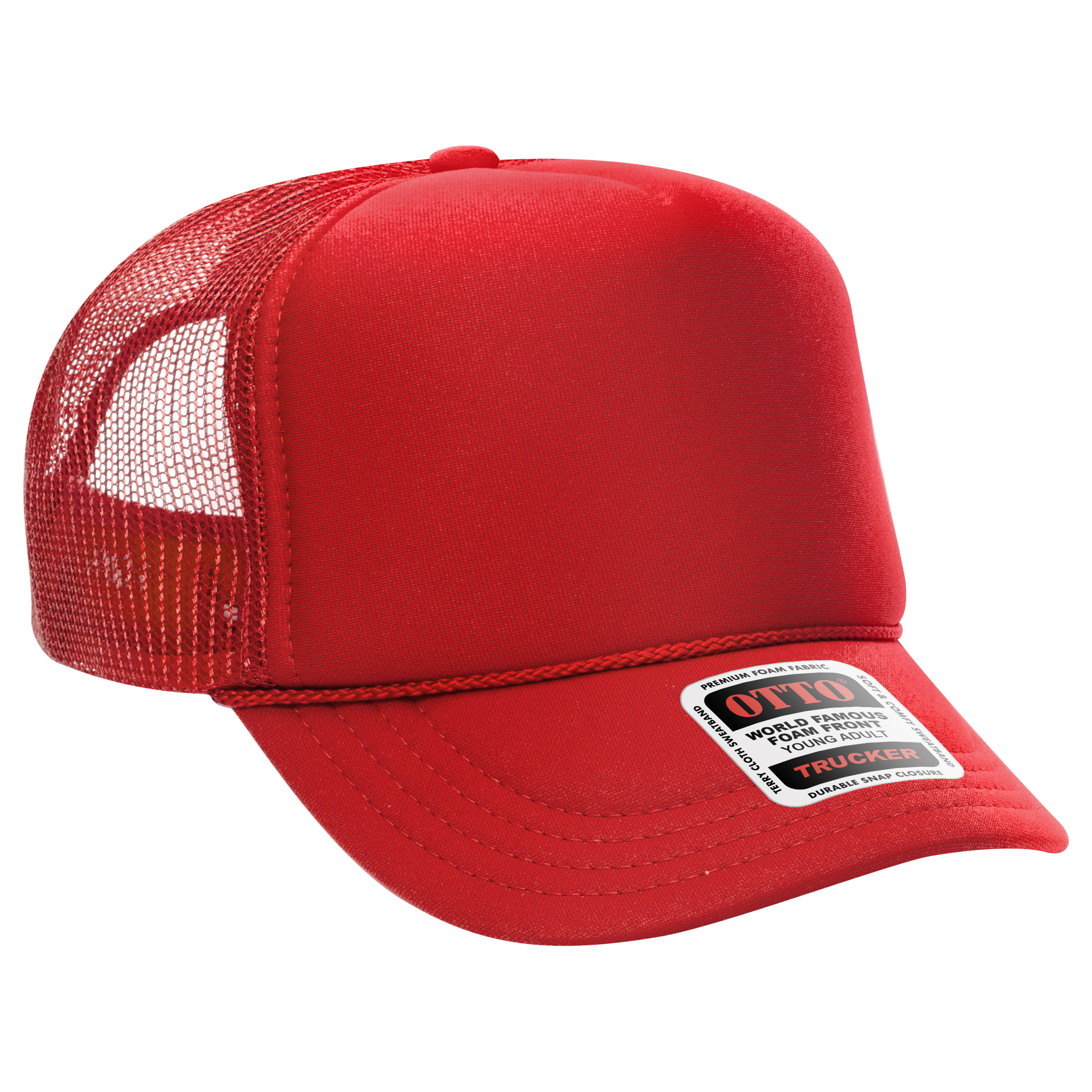 OTTO CAP® 5 Panel High Crown Mesh Back Trucker Hat 115