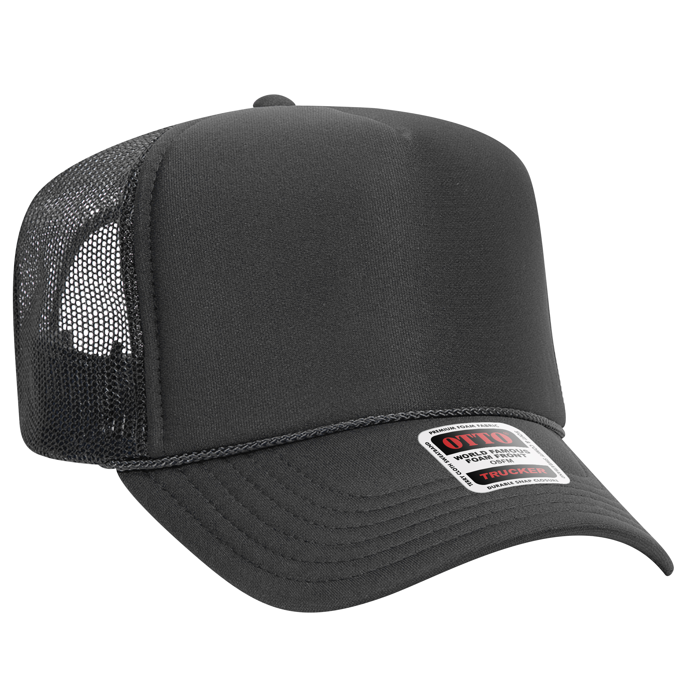 OTTO CAP® 5 Panel High Crown Mesh Back Trucker Hat 117