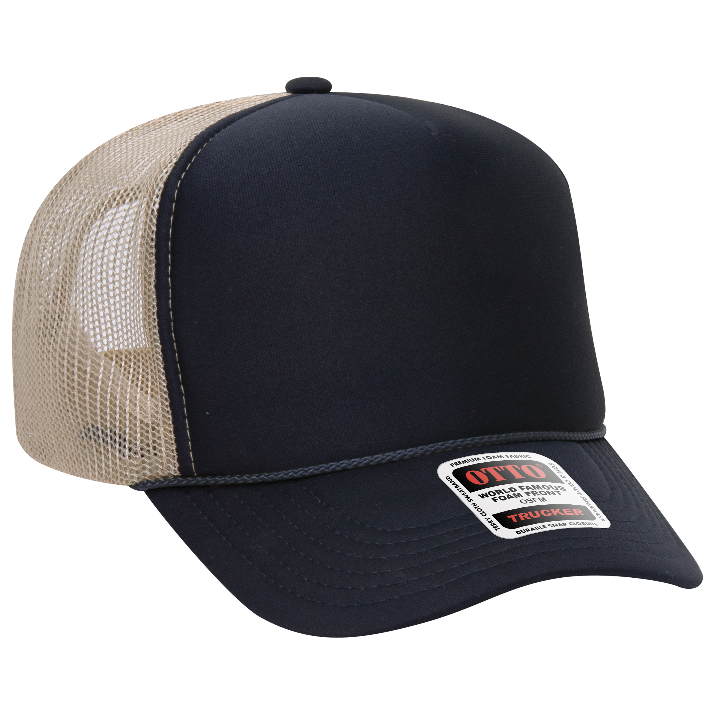 OTTO CAP® 5 Panel High Crown Mesh Back Trucker Hat 811